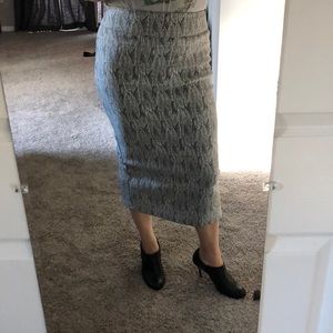 Calf length skirt
